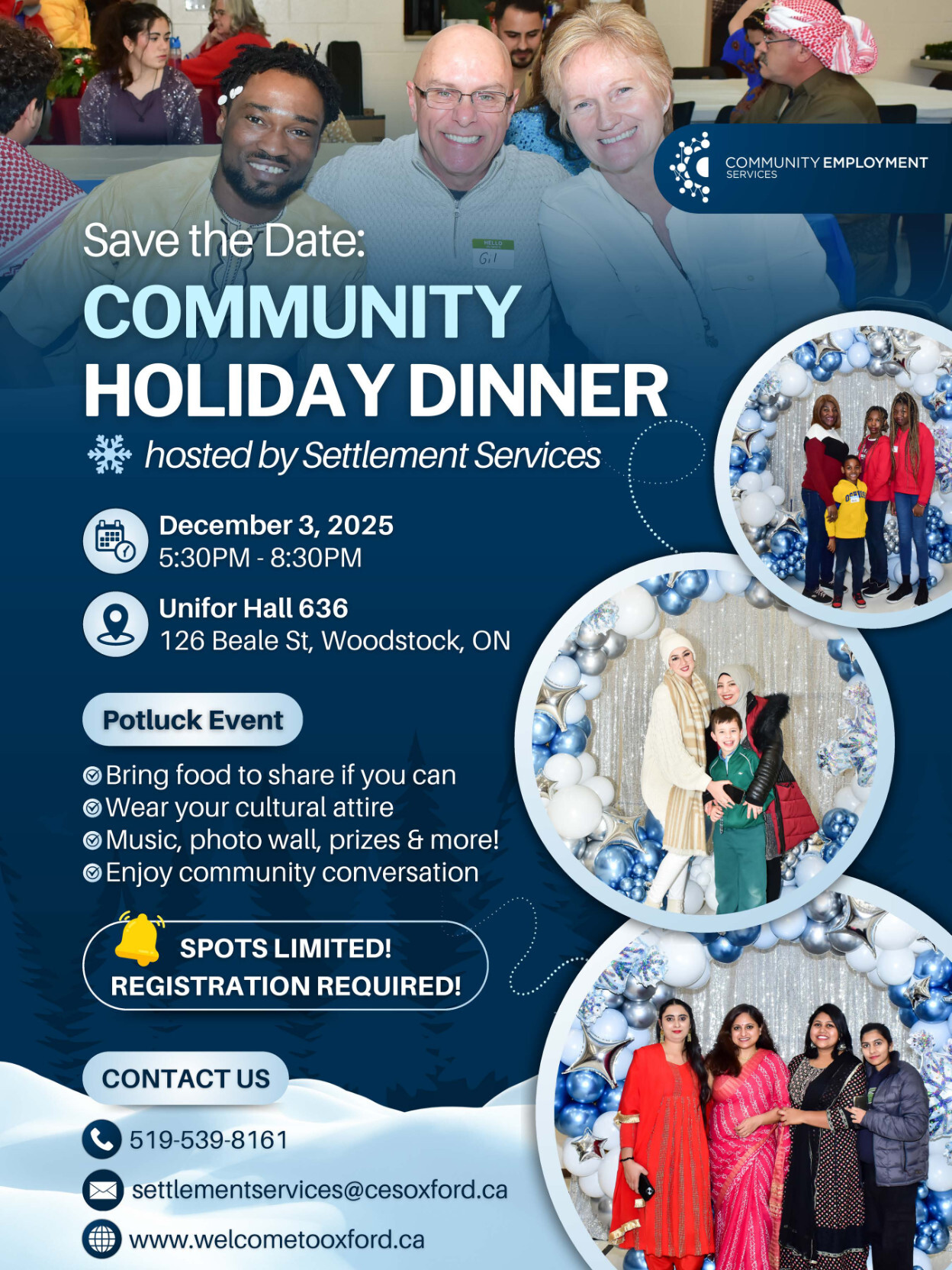 Save the Date: Community Holiday Dinner hosted by Settlement ervices
