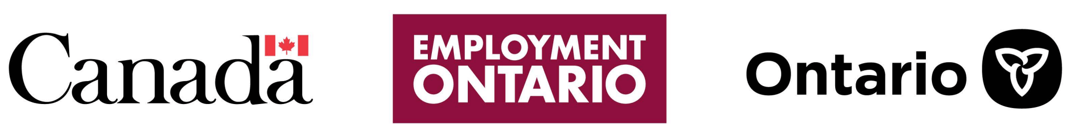 Government of Canada logo. Employment Ontario Logo. Government of Ontario Logo